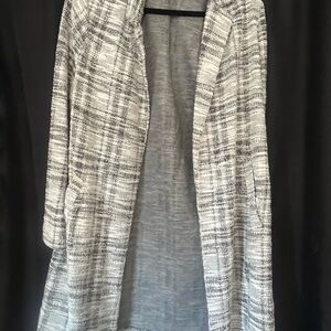 MELLODAY Black and White Textured Jacket